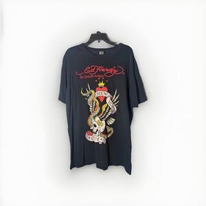 Ed Hardy by Christian‎ Audigier Tshirt, 2XL Y2K Skater